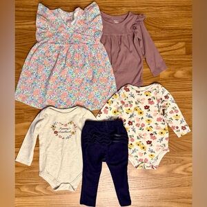 Girls 18M Jojo Maman Bebe Outfit Bundle Dress Legging Mommys Sweetheart Bodysuit